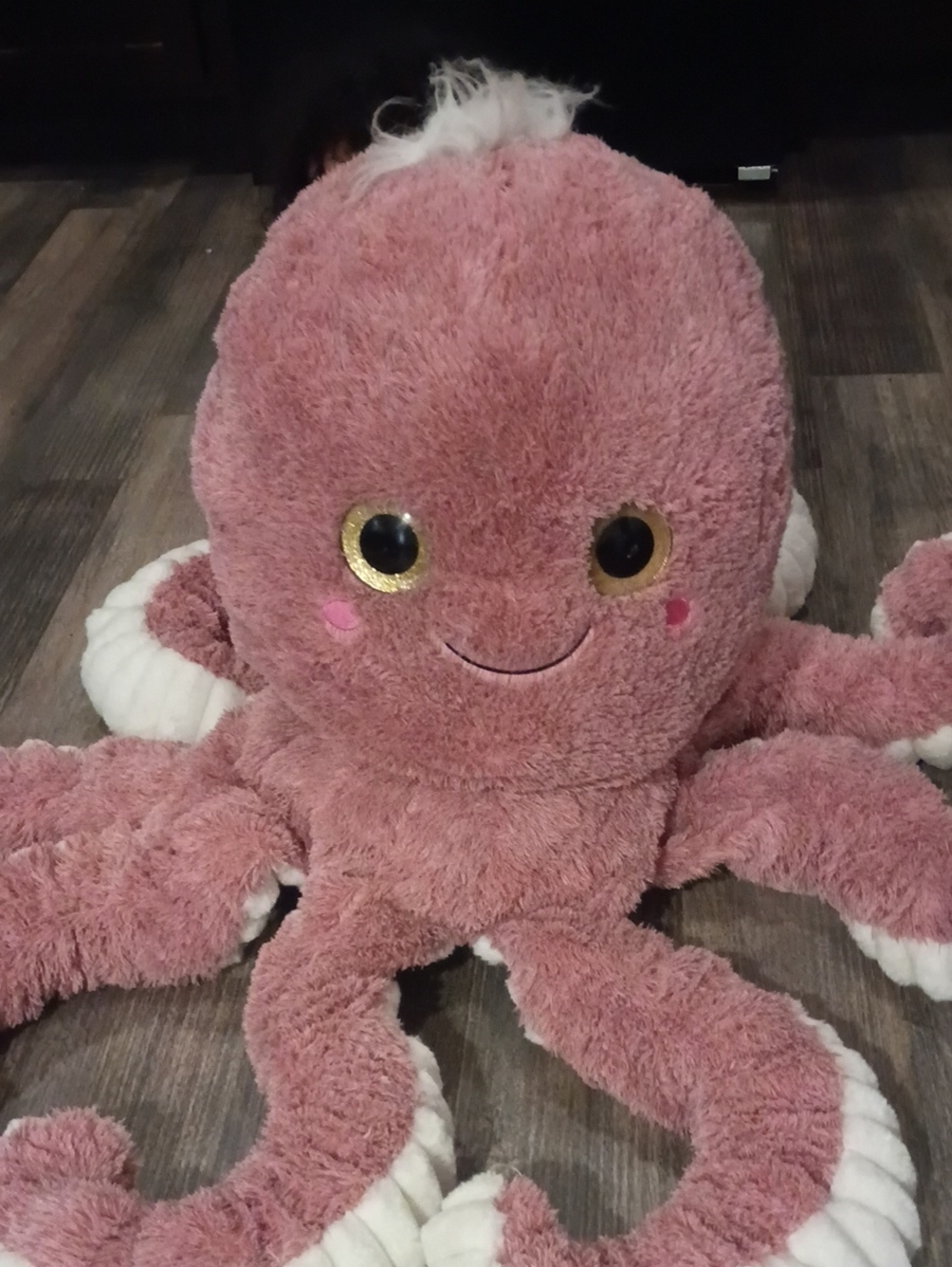 Old Navy Pink Plush Octopus with Gold-Trim Eyes